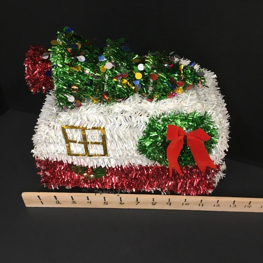 Christmas Tinsel Retro RV Camper Camping Holiday Decor